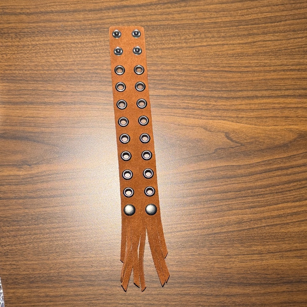 Soul of the Rose suede bracelet with grommets. New